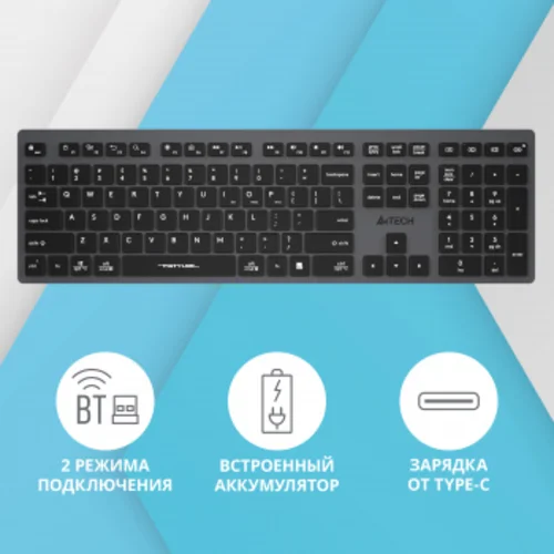 Клавиатура A4Tech Fstyler FBX50C серый USB беспроводная BT/Radio slim Multimedia (FBX50C GREY) Клавиатура A4Tech Fstyler FBX50C серый USB беспроводная BT/Radio slim Multimedia (FBX50C GREY)